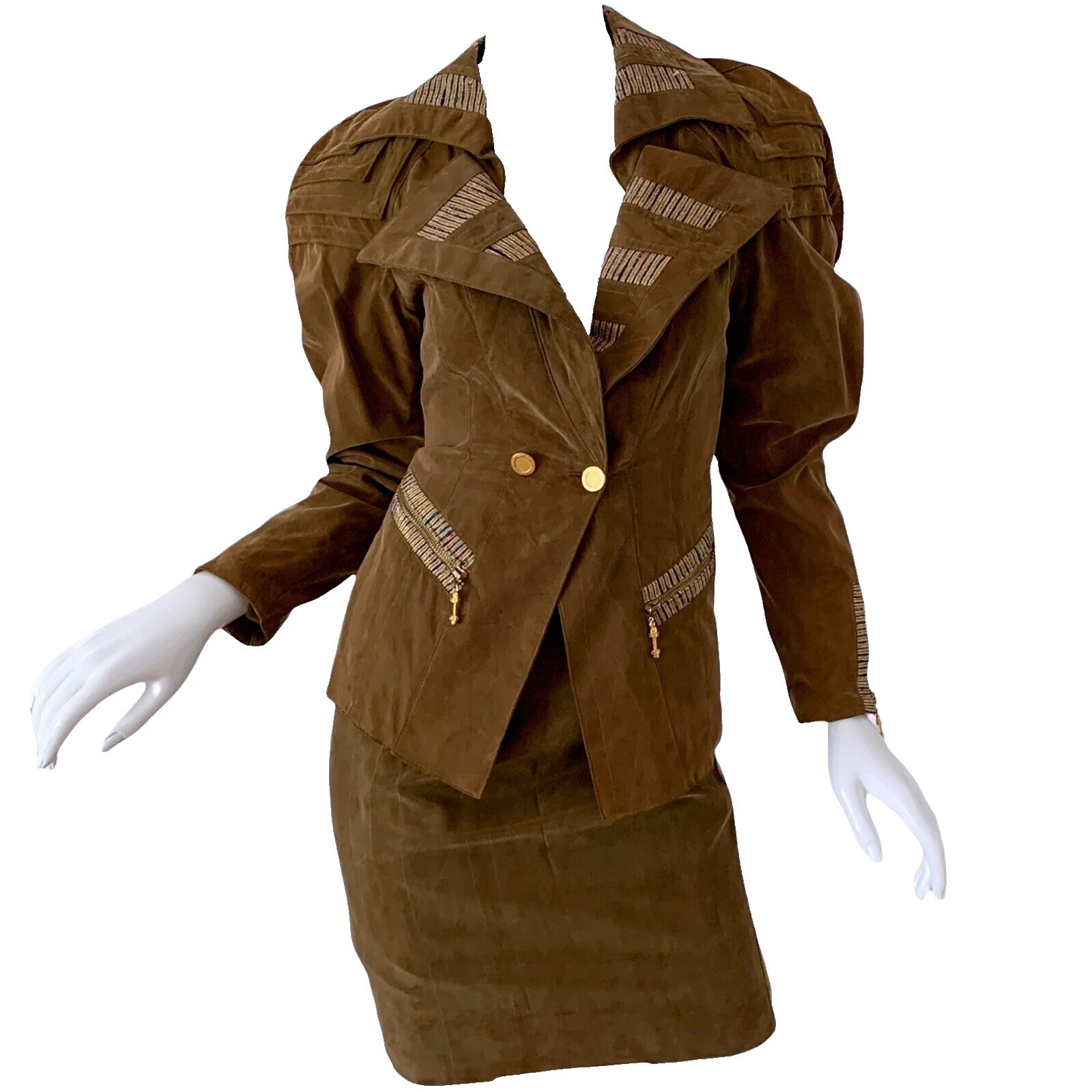 Suede 1980s Ropa, Calzado y Accesorios Vintage