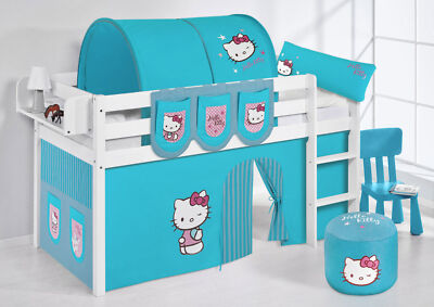 SPIELBETT HOCHBETT KINDERBETT JELLE NEU LILOKIDS Hello Kitty Türkis