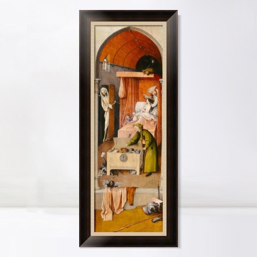 Lienzo enmarcado impresión Giclee Muerte y el avaro por Hieronymus Bosch arte de pared - Imagen 4 de 16