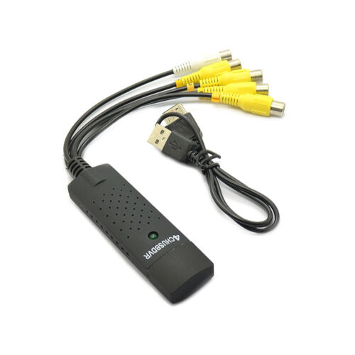 USB 2.0 EasyCap 4 Channel Video CaptureCard for PC Laptop Support WIN7  Adapter - Picture 1 of 6