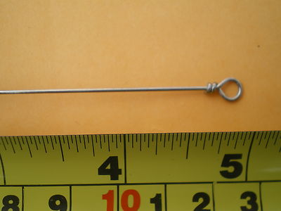100 PCS. LOOPED STAINLESS STEEL LURE SHAFT WIRE FORM .039 X 5'' MAKE ''SPINNERS''