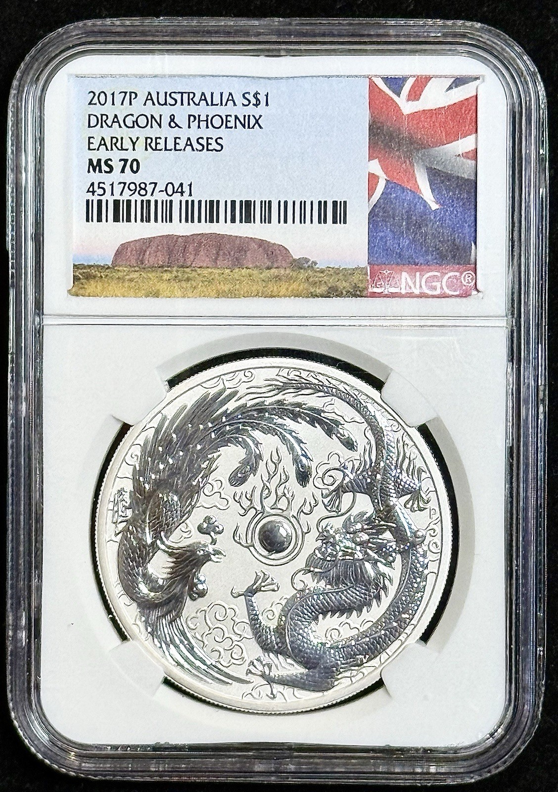 2017 AUSTRALIA 1 OZ SILVER DRAGON PHOENIX
