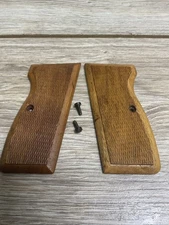 USED ORIGINAL FEG GKK -45C BROWN WOOD GRIPS PISTOL WITH SCREWS HUNGARY