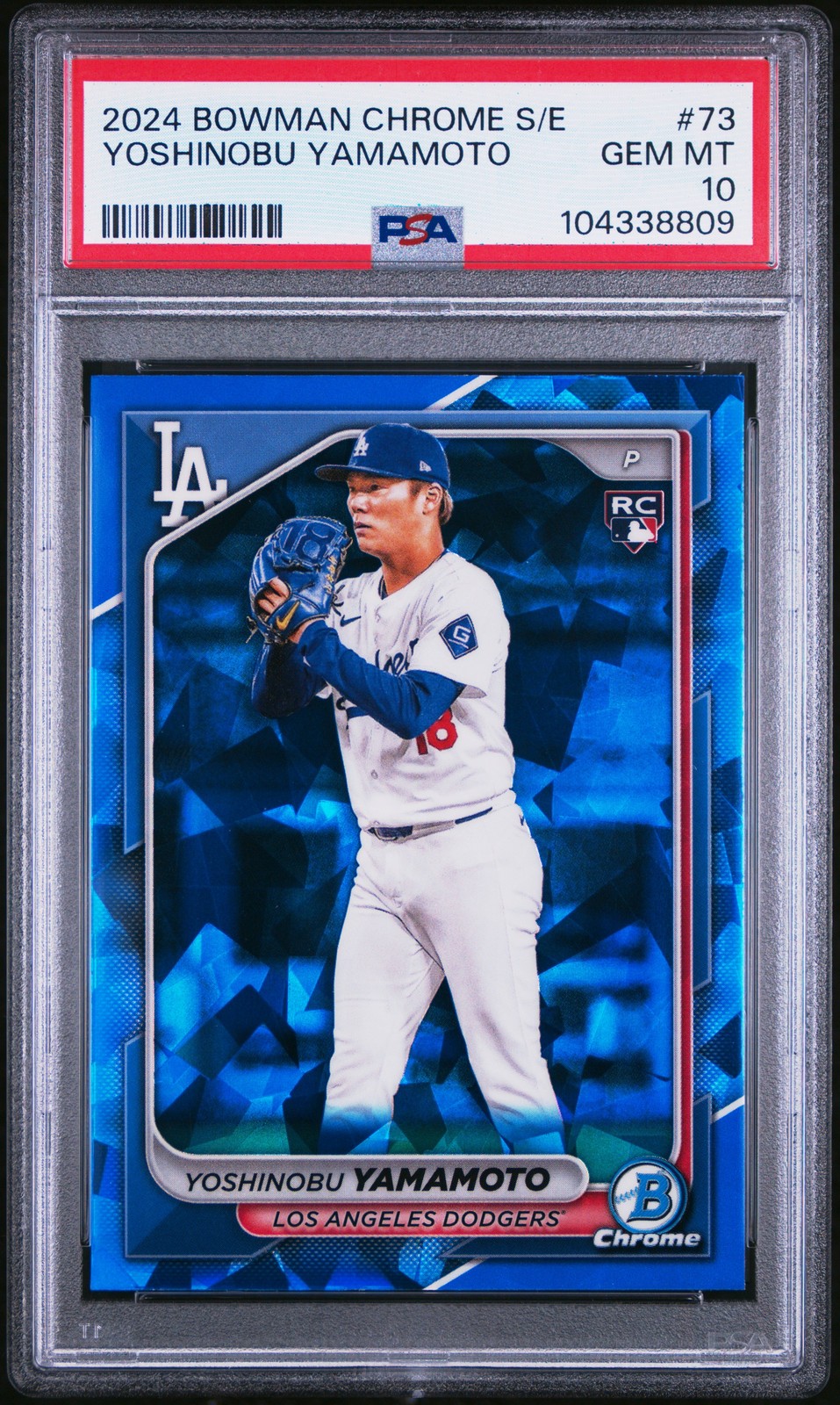 2024 BOWMAN CHROME SAPPHIRE ED #73 YOSHINOBU YAMAMOTO PSA 10