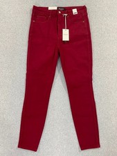 Judy Blue Jeans Womens Size 11/30 Red Skinny Fit High Waist Tummy Control NWT
