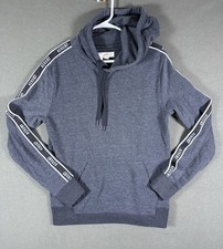 Aeropostale Hoodie Men s Small Gray Pullover Sweatshirt AERO 87 Sleeve Tape Logo