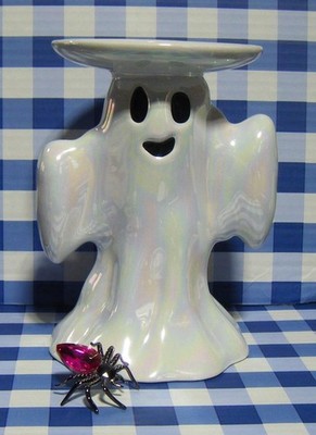 Bath & Body Works Halloween IRIDESCENT GHOST 3 Wick Candle Holder NEW 5907