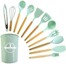 12 Pcs Silicone Cooking Kitchen Utensils Set with Holder