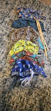 Scrub caps with Cinch Tie  Ribbon Tie: Set of 6 with  without ponytail space 