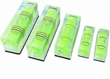 5Pcs Magnetic Small Bubble Level Set 29Mm/40Mm/52Mm Multi-Sizes Square Spirit Le