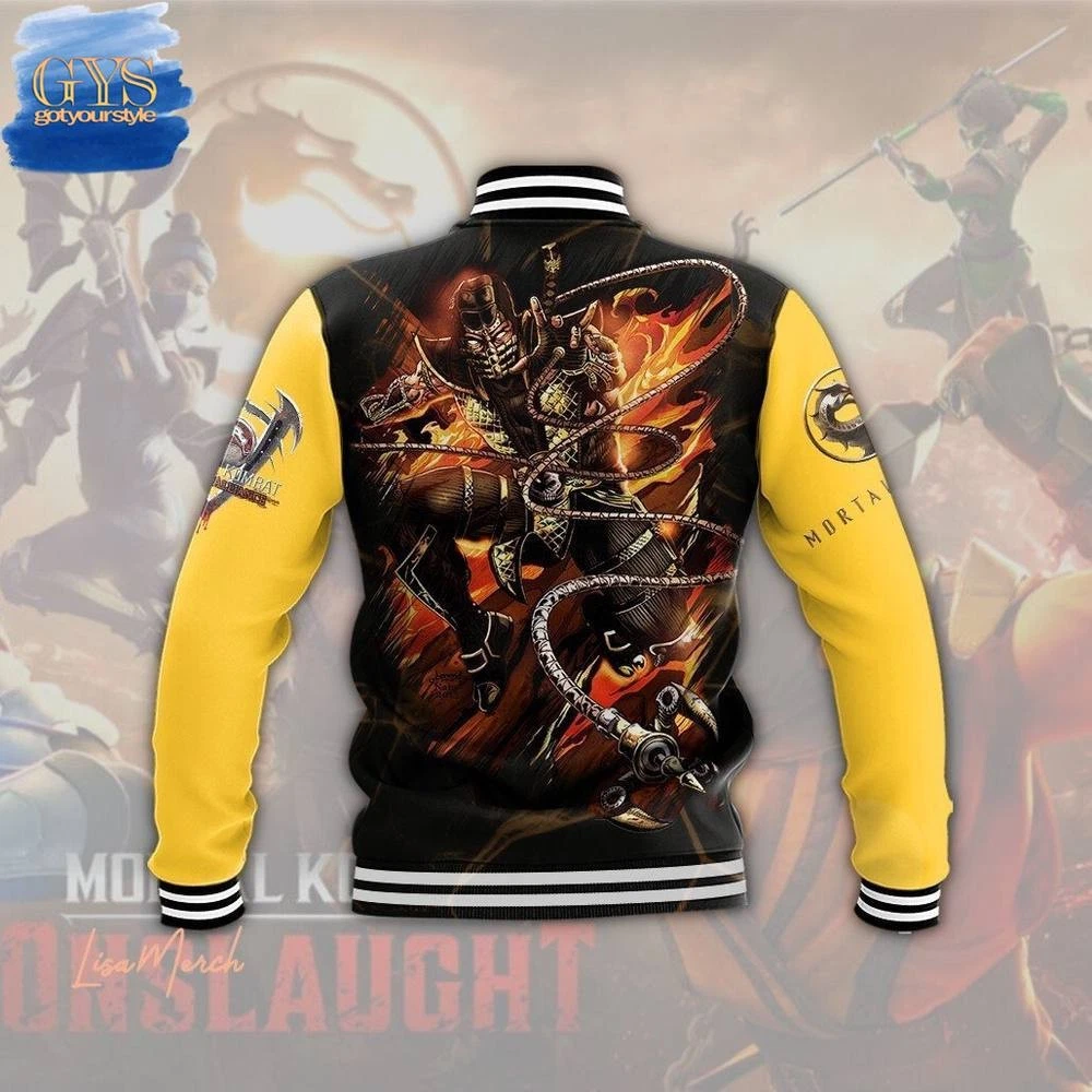 Mortal Kombat Scorpion Baseball Jacket