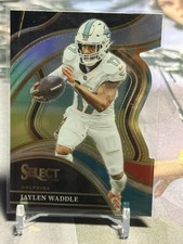 Jaylen Waddle 2023 Panini Select #257 Club Level Die-Cut Prizm Miami Dolphins 🐬