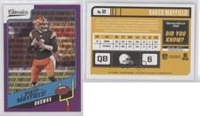 2021 Panini Classics Timeless Tributes Purple /50 Baker Mayfield #32