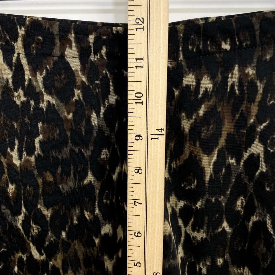 Dressbarn Collection Wide Leg Pants Women's Size XL Black Brown Lined Flowy - Image 4 of 4