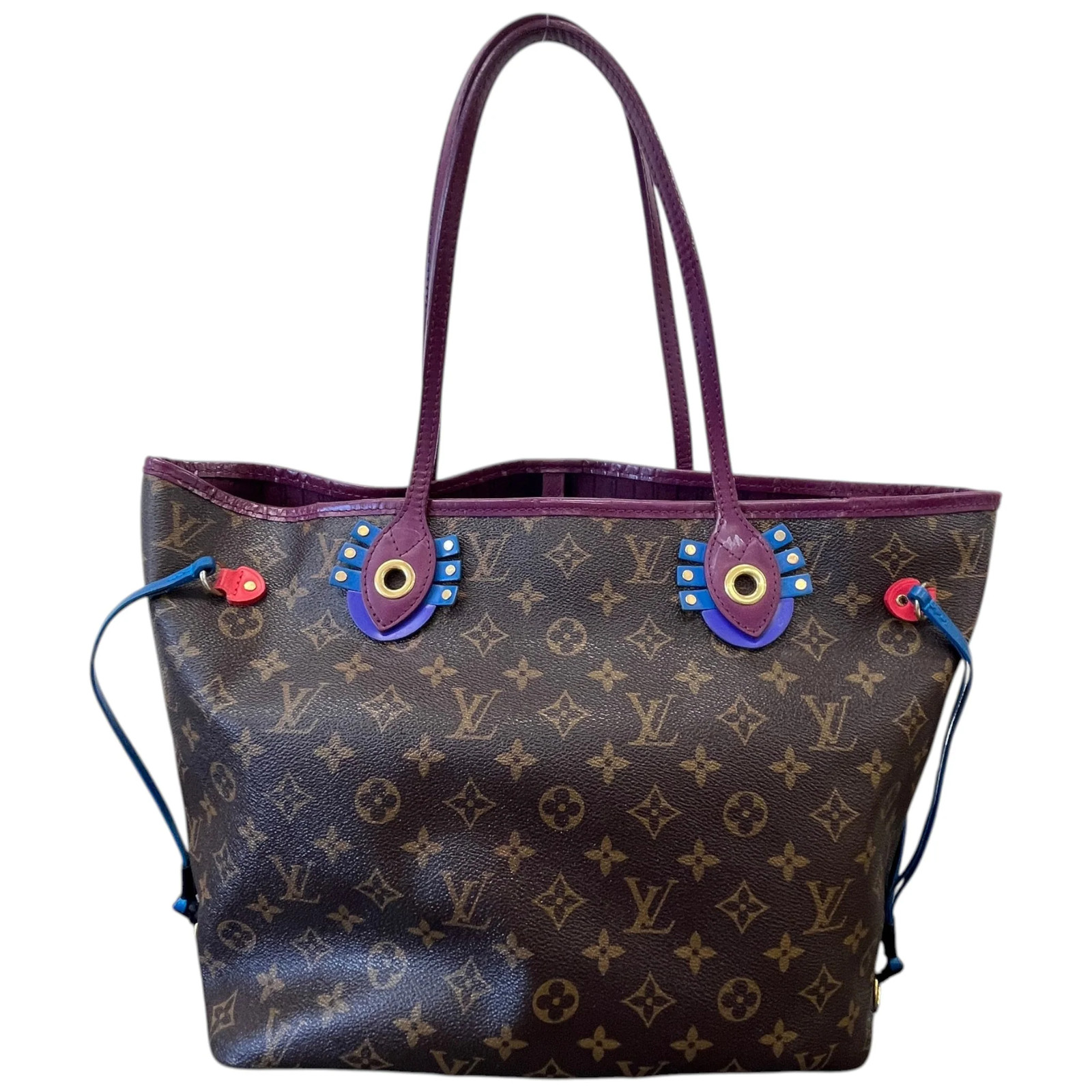 Louis Vuitton Women's Monogram Totem Neverfull MM Handbag Brown