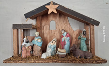 9 piece Holiday Nativity Set Christmas Display