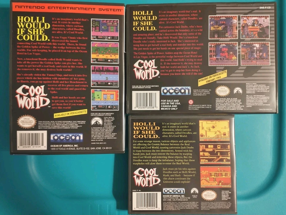 custm Cool World (GameBoy, NES, SNES) 3d-printed BOXES ONLY; NO GAME CARTS 3-Lot - Image 2 of 4