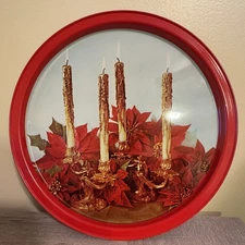 Vintage Christmas Metal Serving Tray – Choose Design & Size – SMP & Darcy 1980s