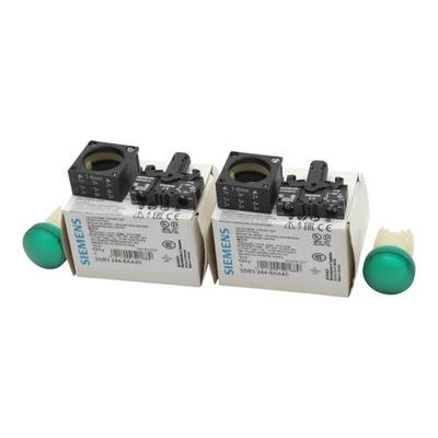 2x Siemens 3SB3244-6AA40 E-Stand: 09 Leuchtmelder / Indicator light -unused/OVP- - Bild 1 von 4