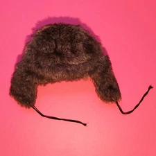 Brown Trapper Ushanka Aviator Hat Russian Trooper Ear Flap Faux Fur Winter Cap 