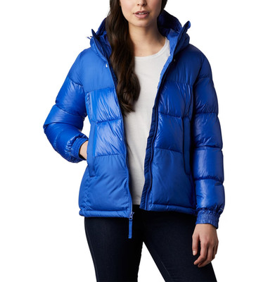 Columbia Pike Lake II Puffer Jacket Women's Small Blue Insulated Hooded GN1630