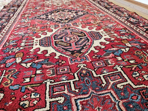 3.9x10.4 ANTIQUE CAUCASIAN HERIZ RUG SERAPI KAZAK VINTAGE RUNNER USHAK TRIBAL