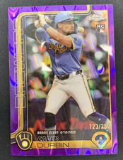 2025 TOPPS CHROME TOPPS PURPLE RAYWAVE REFRACTOR CALEB DURBIN /250 #USC-112