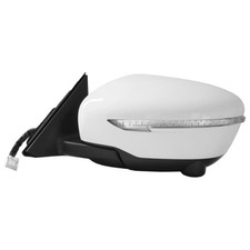 Side Mirror Left Power 1pc White for Nissan Rogue 2014-2019