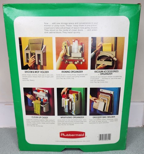 Vintage Rubbermaid 2321 Wrap & Bag Organizer (No Screws) 4 Compartments W/Box - Picture 3 of 14