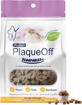 Salmon-Flavored Dental Bites for Cats - Natural Kelp Formula for Plaque & Tartar