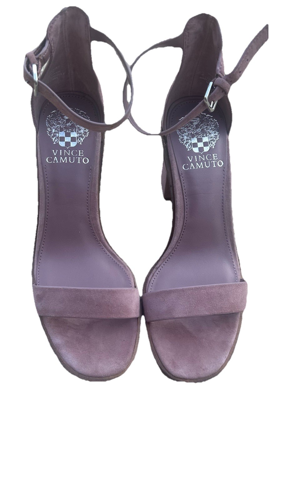 Vince Camuto Reesera Burgundy Open Toe High Heel Sandals 4” Heel Size 6