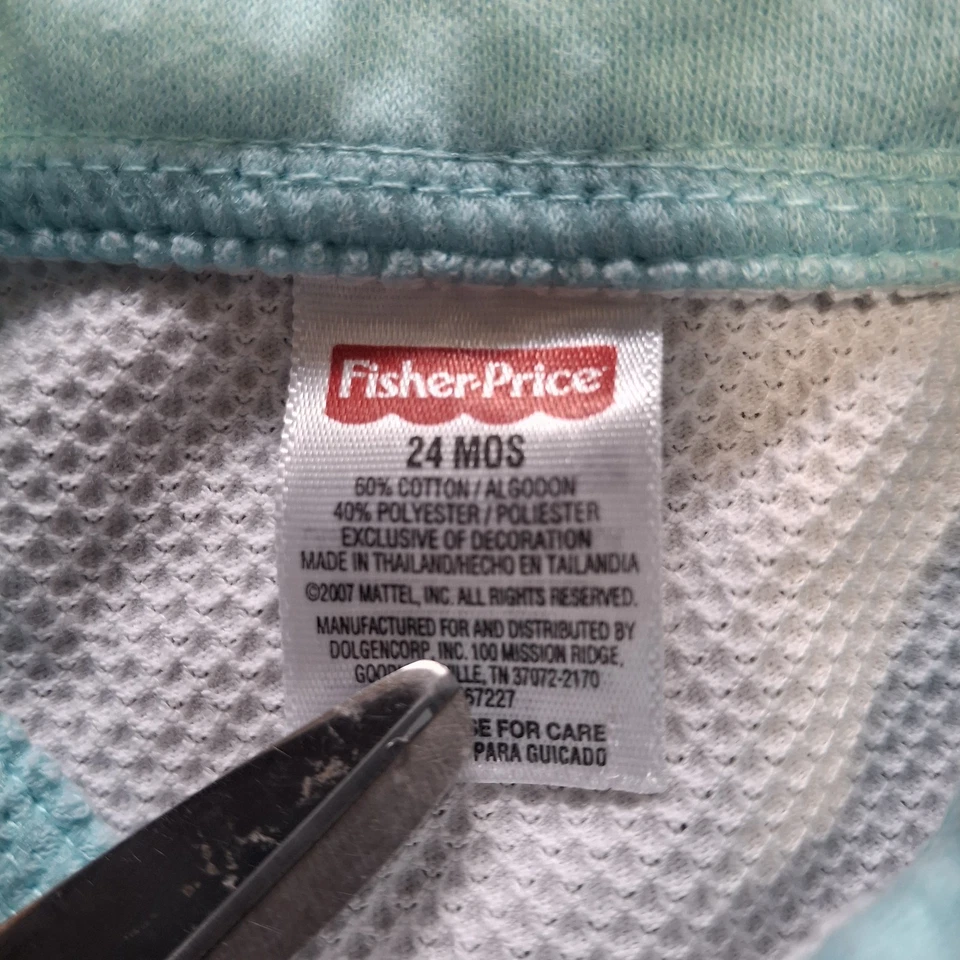 Fisher Price Niña Niño Vestido Floral Flores Azul Blanco 24 Meses Foto 4 de 4