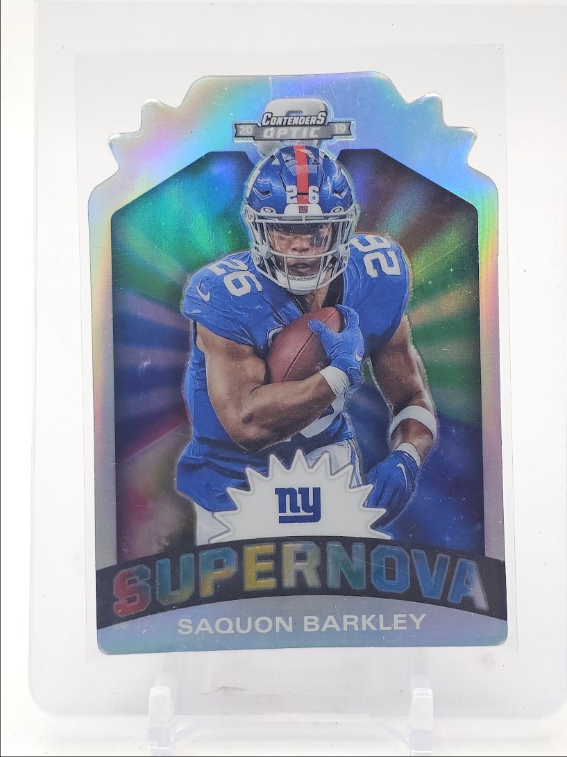 SAQUON BARKLEY 2019 CONTENDERS OPTIC SUPERNOVA DIE CUT GIANTS Q6157