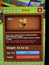 Grow A Garden Mega Titanic Queen Bee | Age 100 | Online 24/7