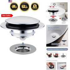 Chrome Plated Universal Tub Dain Stopper, Pop Up Bath Drain Tip Toe Bathtub D...