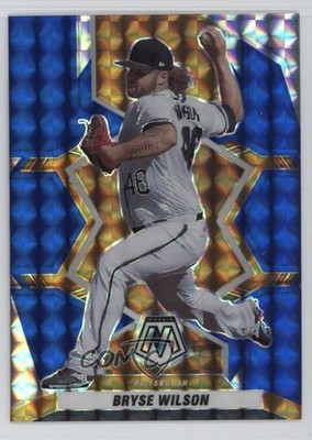 2022 Panini Mosaic Blue Mosaic Prizm 52/99 Bryse Wilson #95 09wa