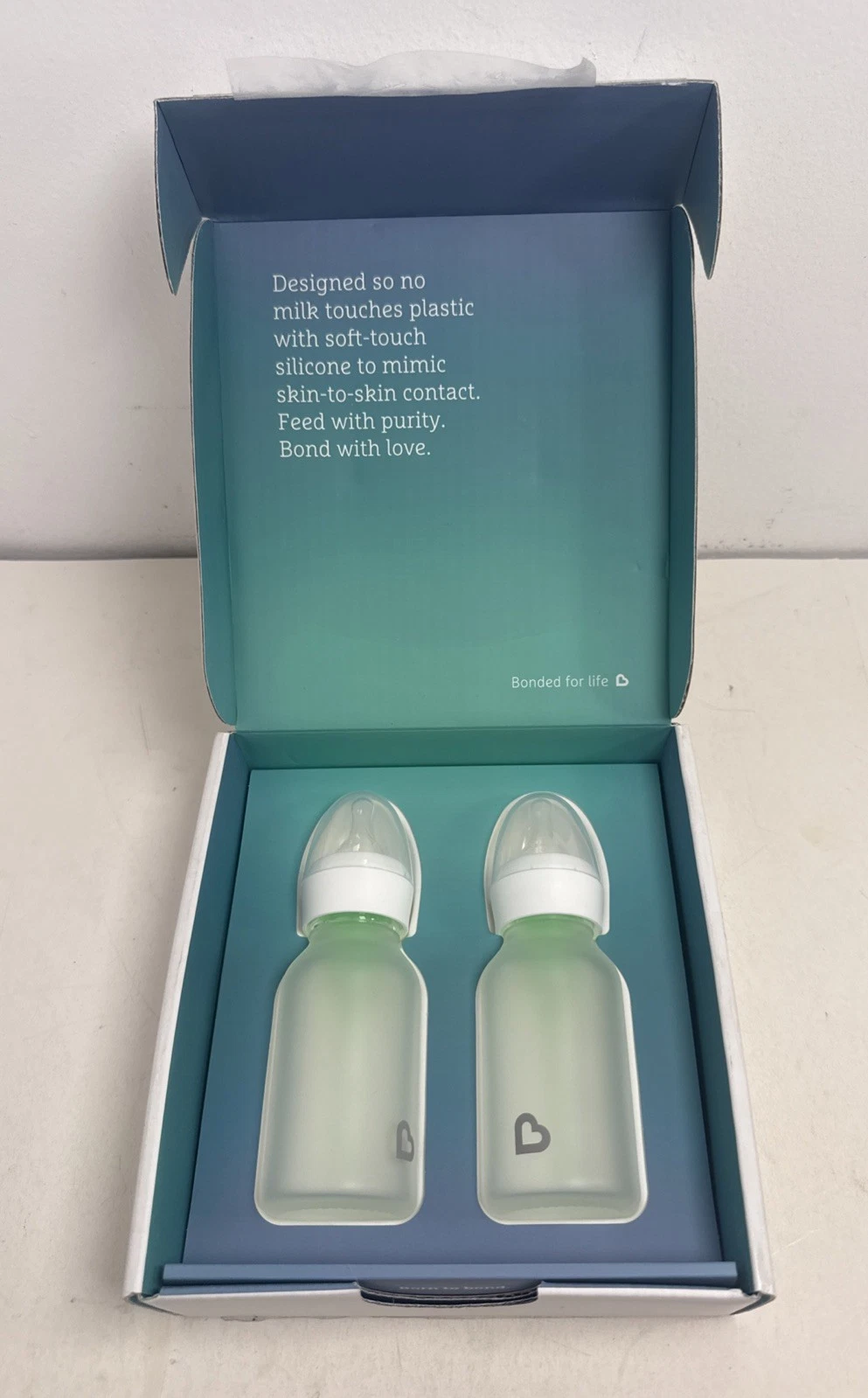 Munchkin Bond Silicone Coated Glass Baby Bottles - Anti-Colic Feeding System
