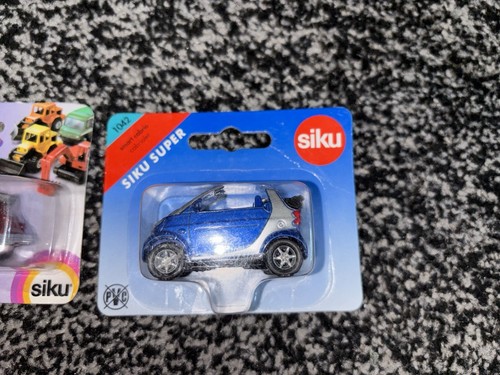 Siku Die Cast Cars X2 VW Cafer Cabrio & Smart Cabrio Siku Club Siku Cars Germany - Picture 4 of 9