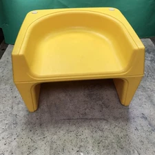 Vintage 1970'S COSCO Yellow Reversible Child Booster Seat 3"/ 6" Hard Plastic