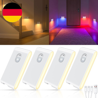Willed Nachtlicht Mit Bewegungsmelder Rgb & Warmweiß, Aufladbar Treppenlicht Mit