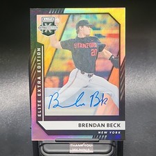 2021 Panini Elite Extra Edition - Brendan Beck #55 Prime Numbers B Signatures 