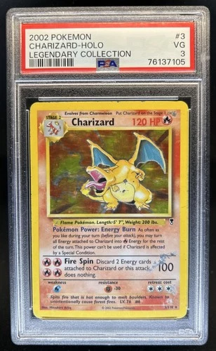 2002 Pokemon Legendary Collection Charizard Holo #3/110 PSA 3