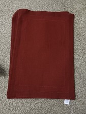 Pier One Imports Placemats Deep Red 100 Cotton Rectangle 19.5 X 13.5   New 4 