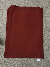 Pier One Imports Placemats Deep Red 100% Cotton Rectangle 19.5 X 13.5”  New (4)
