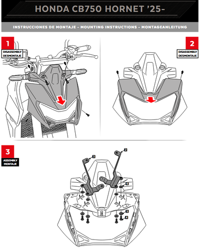 Deflector De Parabrisas Deportivo Puig Azul Honda CB 750 Hornet 2025 - 2026 - Imagen 9 de 12
