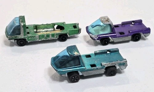 3 Hotwheels Redline Heavyweight Ambulance Tow Garbage Dump Cement Mixer Truck