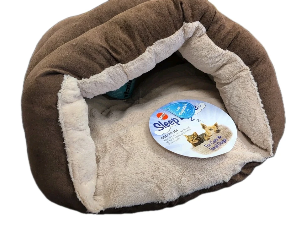 Cama para mascotas Sleep Zone Ethical Pets Cuddle Cave diseñada para gatos y perros pequeños NUEVO Foto 4 de 4