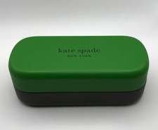 New Kate Spade Large Case Green Black Sun EyeGlasses Case Cleaning Cloth
