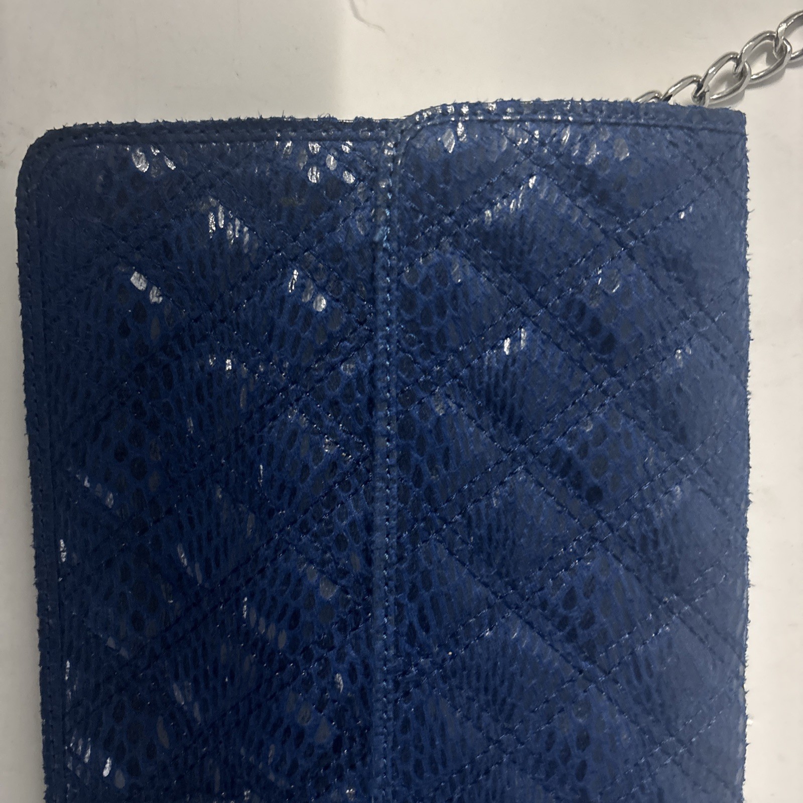 Blue Rectangular P U Purse - image 2