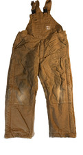 Carhartt FR Insulated Bib Overalls 32x28 Brown Duck Canvas 101626-211